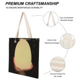 yanfind Great Martin Canvas Tote Bag Double Egg Fire Flame Candle Stock white-style1 38×41cm