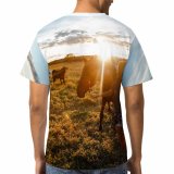 yanfind Adult Full Print T-shirts (men And Women) Adolescent Agriculture Anonymous Backlit Cattle Cow Dawn Dog Equine Evening Faceless Farm