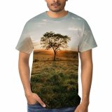 yanfind Adult Full Print T-shirts (men And Women) Atmosphere Botany Bovine Cattle Chordate Cloudy Colorful Space Countryside Cow Eat