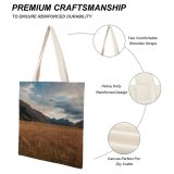 yanfind Great Martin Canvas Tote Bag Double Field Grassland Outdoors Landscape Land Grass Tree Love Hills Cloudscape white-style1 38×41cm
