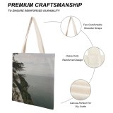 yanfind Great Martin Canvas Tote Bag Double Cliff Outdoors Promontory Grey Rügen Sea Sky Forest Horizon Tree Slope Creative white-style1 38×41cm