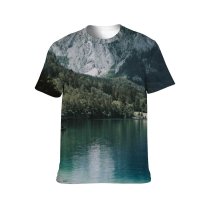 yanfind Adult Full Print T-shirts (men And Women) Adventure Breathtaking Calm Clear Cliff Cloudy Dark Destination Forest Formation Freedom