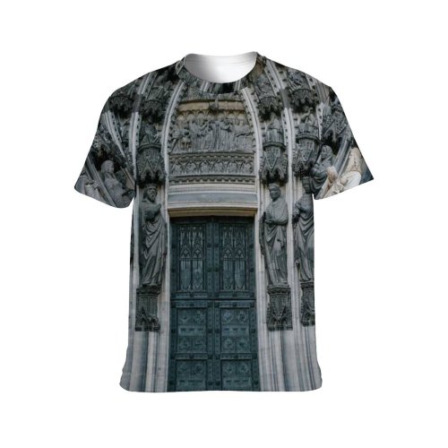 yanfind Adult Full Print T-shirts (men And Women) Aged Ancient Arch Arched Architecture Art Attract Bas Relief Cathedral Catholic Cologne