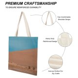 yanfind Great Martin Canvas Tote Bag Double Desert Outdoors Soil Fence Hill Sand Sky Creative Commons white-style1 38×41cm