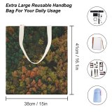 yanfind Great Martin Canvas Tote Bag Double Bush Plant Vegetation Tree Land Outdoors Conifer Forest Unnamed Road Ellon Ab white-style1 38×41cm