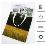 yanfind Great Martin Canvas Tote Bag Double Field Grassland Outdoors Countryside Farm Meadow Rural Auweg Neckarzimmern Plant Grass Spring white-style1 38×41cm