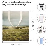 yanfind Great Martin Canvas Tote Bag Double Field Grassland Outdoors Savanna Land East London Africa Countryside Grass Plant Landscape white-style1 38×41cm