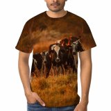 yanfind Adult Full Print T-shirts (men And Women) Agriculture Blurred Cattle Country Countryside Cow Farm Farmland Field Grass Grassland
