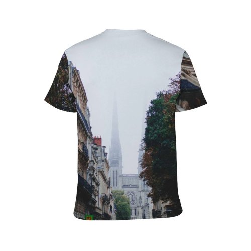 yanfind Adult Full Print T-shirts (men And Women) Accommodation Ancient Apartment Architecture Balcony Barrier Building Cathedral City Condominium Construction District