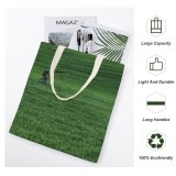 yanfind Great Martin Canvas Tote Bag Double Field Grassland Outdoors Bicycle Bike Transportation Vehicle Countryside Paddy Grass Plant Svirzh white-style1 38×41cm