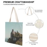 yanfind Great Martin Canvas Tote Bag Double Cliff Outdoors Promontory Architecture Building Scenery Rock Sonyalpha Sky Tree Fall white-style1 38×41cm