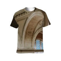 yanfind Adult Full Print T-shirts (men And Women) Aged Arch Arched Architecture Archway Attract Building Ceiling Classic Column Construction Corridor