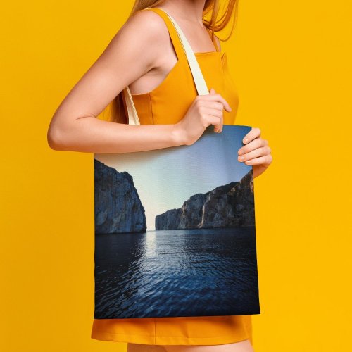 yanfind Great Martin Canvas Tote Bag Double Cliff Outdoors Promontory Scenery Ocean Sea Coast Shoreline Public Domain white-style1 38×41cm