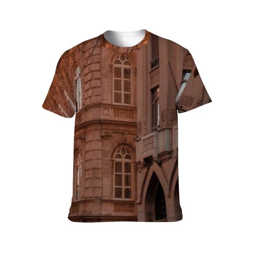 yanfind Adult Full Print T-shirts (men And Women) Aged Ancient Architecture Area Attract Building Carve City Classic Complex Construction