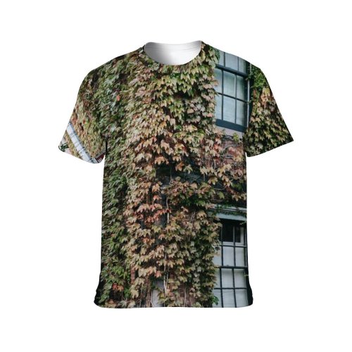 yanfind Adult Full Print T-shirts (men And Women) Accommodation Apartment Architecture Brick Wall Building City Construction Daylight Daytime Decor
