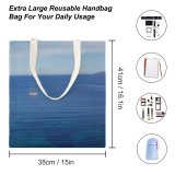 yanfind Great Martin Canvas Tote Bag Double Boat Transportation Vehicle Sailboat Poros Greece Outdoors Ocean Sea Yacht white-style1 38×41cm