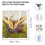 yanfind Great Martin Canvas Tote Bag Double Butterfly Insect Invertebrate Monarch Sunny Bee Honey white-style1 38×41cm