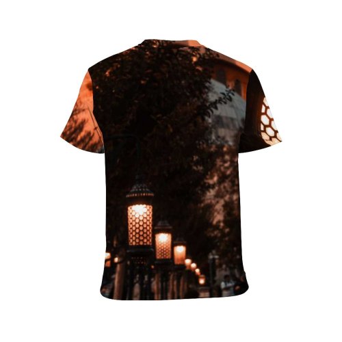 yanfind Adult Full Print T-shirts (men And Women) Aged Alley Ancient Architecture Attract Building Cathedral Church Cloudless Construction