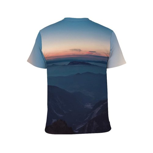 yanfind Adult Full Print T-shirts (men And Women) Altitude Amazing Calm Cliff Clouds Daylight Dusk Fog Frozen High Land