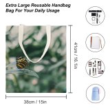 yanfind Great Martin Canvas Tote Bag Double Butterfly Insect Invertebrate Perch Bug Plant Moth Wing Leaves Leaf Macro Botanic white-style1 38×41cm