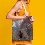 yanfind Great Martin Canvas Tote Bag Double Chad Art Landscape Tibesti Mountains Satellite Imagery Aerial Landsat Volcanic Crater white-style1 38×41cm