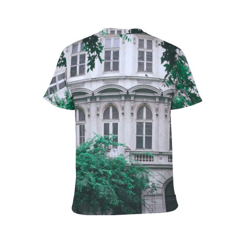 yanfind Adult Full Print T-shirts (men And Women) Aged Arched Architecture Building City Classic Construction Daytime Decor Decoration Detail