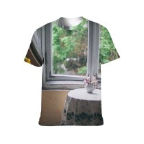yanfind Adult Full Print T-shirts (men And Women) Aged Aroma Bloom Botany Bouquet Ceramic Chair Daylight Decor Flora
