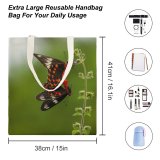 yanfind Great Martin Canvas Tote Bag Double Butterfly Insect Invertebrate Monarch Birds white-style1 38×41cm