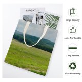 yanfind Great Martin Canvas Tote Bag Double Field Grassland Outdoors Countryside Farm Rural Meadow Pasture R Africa Land Ranch white-style1 38×41cm