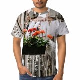 yanfind Adult Full Print T-shirts (men And Women) Aged Architecture Aroma Balcony Bloom Botany Building City Space Dwell Exterior