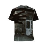 yanfind Adult Full Print T-shirts (men And Women) Aged Anonymous Conceptual Space Creepy Faceless Glass Old Building Outlines Vintage Window