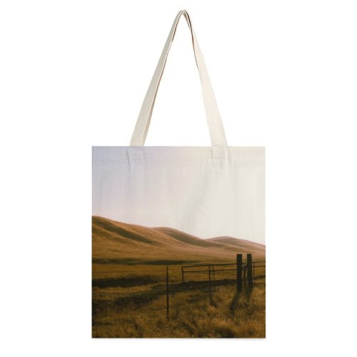 yanfind Great Martin Canvas Tote Bag Double Field Outdoors Grassland Countryside Bakersfield United States Mound Landscape Scenery Fence Rural white-style1 38×41cm