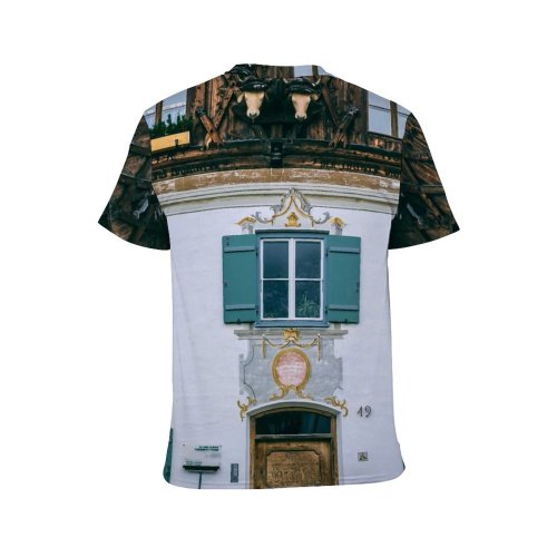 yanfind Adult Full Print T-shirts (men And Women) Aged Architecture Art Artwork Backdrop Building Bull City Construction Space Creative Daytime