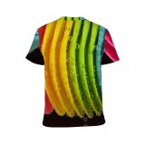 yanfind Adult Full Print T-shirts (men And Women) Bubbles Art Clean Colorful Drop Immersion Liquid Motley Spoon Purity Rainbow