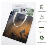 yanfind Great Martin Canvas Tote Bag Double Butterfly Plant Weed Insect Flora Invertebrate Sunset Vineland United States HQ Polen white-style1 38×41cm