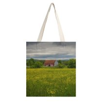 yanfind Great Martin Canvas Tote Bag Double Field Grassland Outdoors Countryside Farm Rural Meadow Building Cottage Housing Hut Pasture white-style1 38×41cm