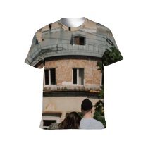 yanfind Adult Full Print T-shirts (men And Women) Affection Anonymous Architecture Building City Cityscape Space Couple Date District Embracing Enjoying