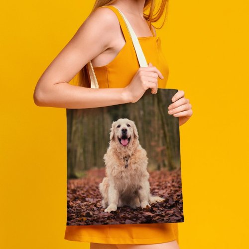 yanfind Great Martin Canvas Tote Bag Double Dog Pet Golden Surrey Hills Area Outstanding Natural Beauty Dorking United white-style1 38×41cm