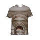 yanfind Adult Full Print T-shirts (men And Women) Aged Amazing Arched Architecture Art Building Carve Ceiling Classic Column Construction Corridor