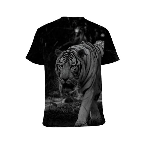 yanfind Adult Full Print T-shirts (men And Women) Adorable Beast Bw Calm Carnivore Cat Creature Cute Danger
