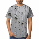 yanfind Adult Full Print T-shirts (men And Women) Accommodation Apartment Arched Architecture Avenue Building Car City Cloudless Condominium Construction Contemporary
