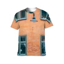yanfind Adult Full Print T-shirts (men And Women) Accommodation Aged Apartment Architecture Building Calm City Classic Condominium Damage Daytime