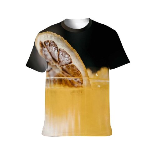 yanfind Adult Full Print T-shirts (men And Women) Alcohol Bar Cocktail Cool Crushed Details Dried Fruit Garnish Glass