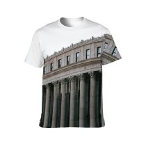 yanfind Adult Full Print T-shirts (men And Women) Aged America Architecture Art Building Center Classic Column Complex Construction Contemporary Creative