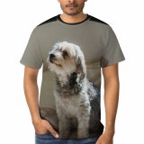 yanfind Adult Full Print T-shirts (men And Women) Adorable Alone Apartment Attentive Blurred Calm Comfort Couch Cozy Creature Curious