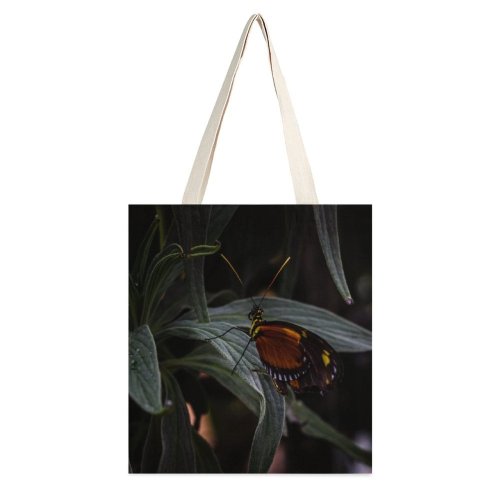yanfind Great Martin Canvas Tote Bag Double Butterfly Insect Invertebrate Monarch Malahide Castle Gardens Condado De Dublin Irlanda Grey white-style1 38×41cm