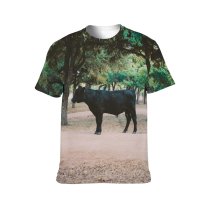 yanfind Adult Full Print T-shirts (men And Women) Agriculture Biology Botany Cattle Country Countryside Cow Creature Ecology Ecosystem Farm Fauna