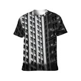 yanfind Adult Full Print T-shirts (men And Women) Abstract Accommodation Apartment Architecture Area Building Bw City Cityscape Commerce Community Condominium