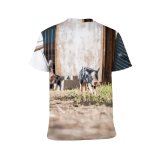 yanfind Adult Full Print T-shirts (men And Women) Agriculture Country Countryside Creature Daytime Domesticated Enclosure Farm Farmland Farmyard Fauna