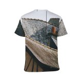 yanfind Adult Full Print T-shirts (men And Women) Aged Antenna Architecture Building Chimney Cloudy Complex Construction Space Daytime District Dwell